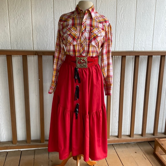 Authentic Western plaid rodeo Youngblood’s size medium 15-15.5 - Picture 3 of 8